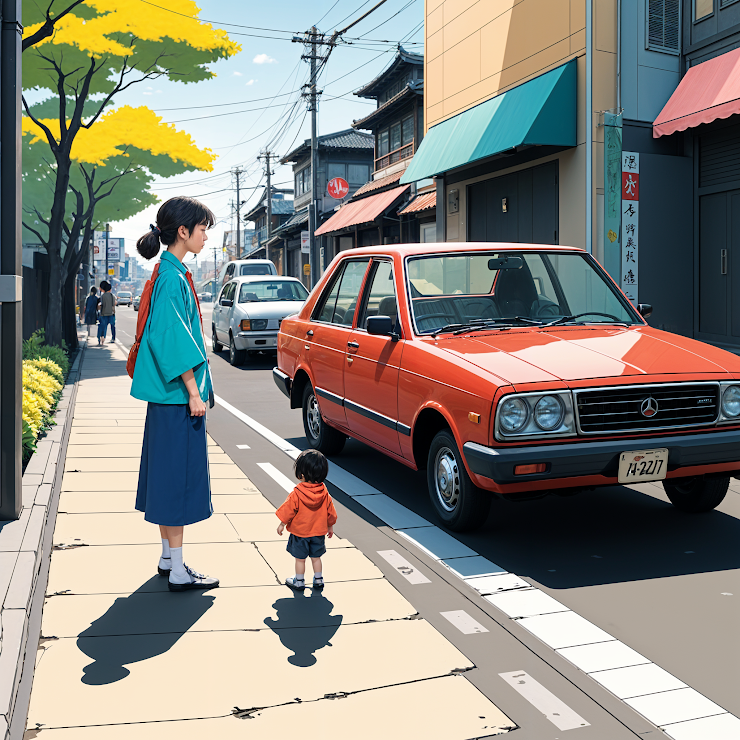 Road crossing scenario