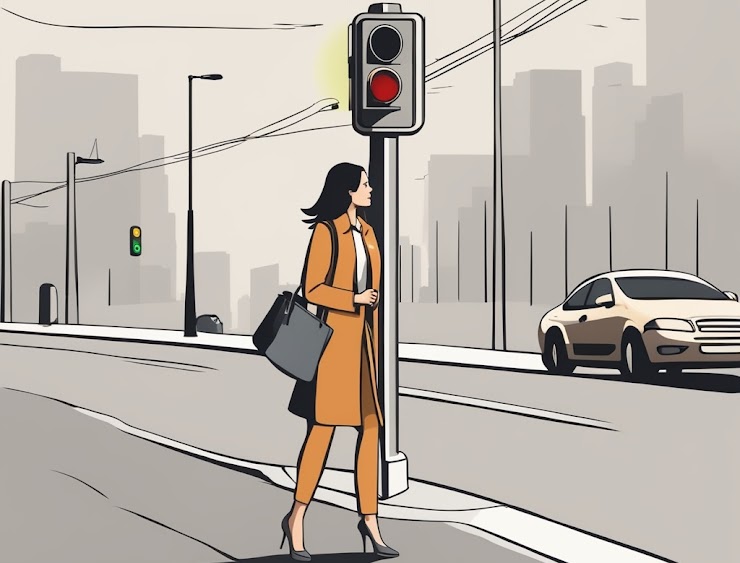 Road crossing scenario
