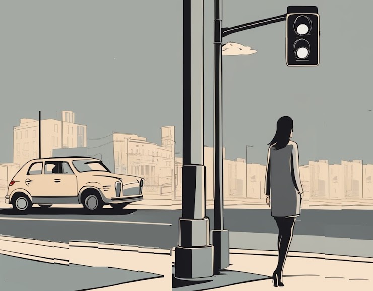 Road crossing scenario